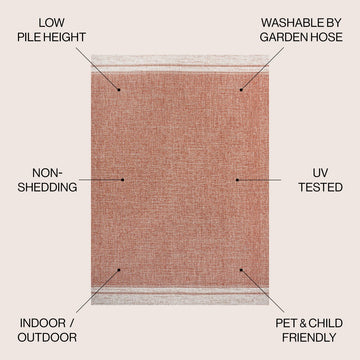 Alda Modern Minimalist Mingled Solid Indoor/Outdoor Area Rug